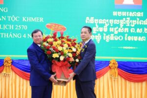 Read more about the article ថ្នាក់ដឹកនាំខេត្តត្បូងឃ្មុំ ទទួលជួបគណៈប្រតិភូខេត្តតៃនិញ និងខេត្តដុងណាយ ក្នុងឱកាសចូលរួមអបអរសាទរបុណ្យចូលឆ្នាំថ្មីប្រពៃណីជាតិខ្មែរ