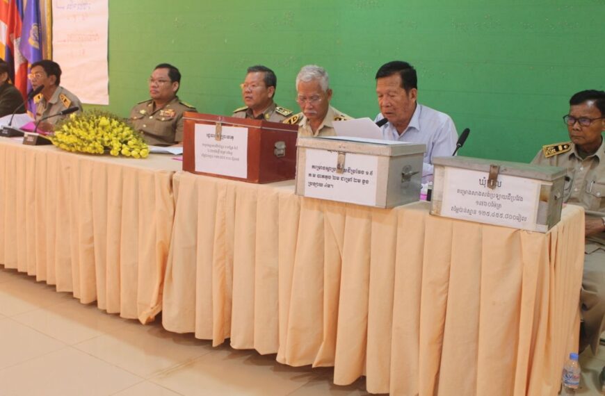 ប្រជាកសិកររស់នៅក្នុងស្រុកអូរាំងឳ ខេត្តត្បូងឃ្មុំ ចំនួន ៥ ឃុំ សប្បាយរីករាយ ខណ:ទទួលបានបណ្ដាញប្រព័ន្ធធារាសាស្ត្រចំនួន ៤ និងអាងស្តុកទឹកសម្រាប់ស្រោចស្រប់ស្រូវ ក៏ដូចជាដំណាំរួមផ្សំផ្សេងៗ